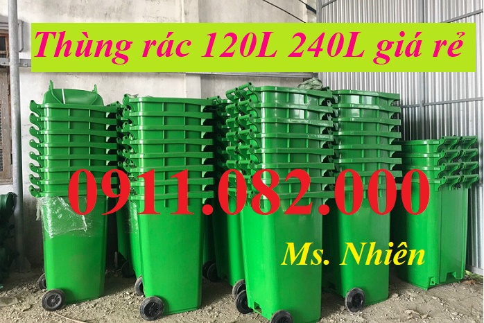  Cung cấp thùng rác 120L 240L 660L giá sỉ- thùng rác giá rẻ tại cần thơ- lh 0911082000