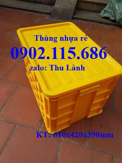Thùng đựng thực phẩm H390, thùng đặc chứa hàng  61x42x39cm