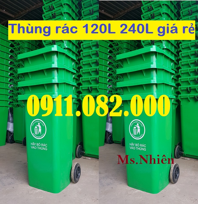 Long an- nơi bỏ sỉ thùng rác 120L 240L giá rẻ- lh 0911.082.000