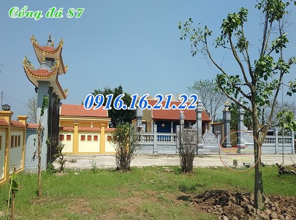 Cổng đền bằng đá tự nhiên thiết kế đẹp tại Ninh Bình